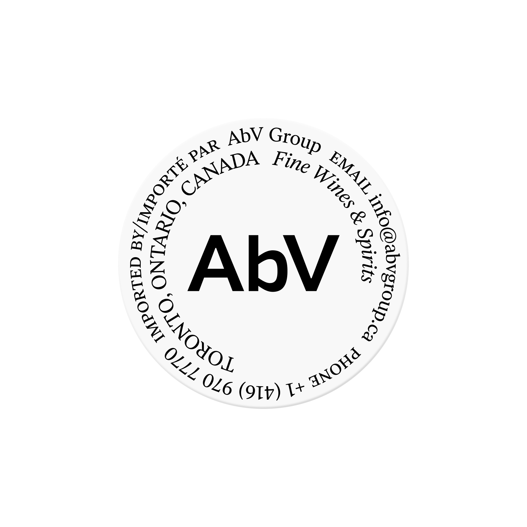 AbV Group wine distributor label